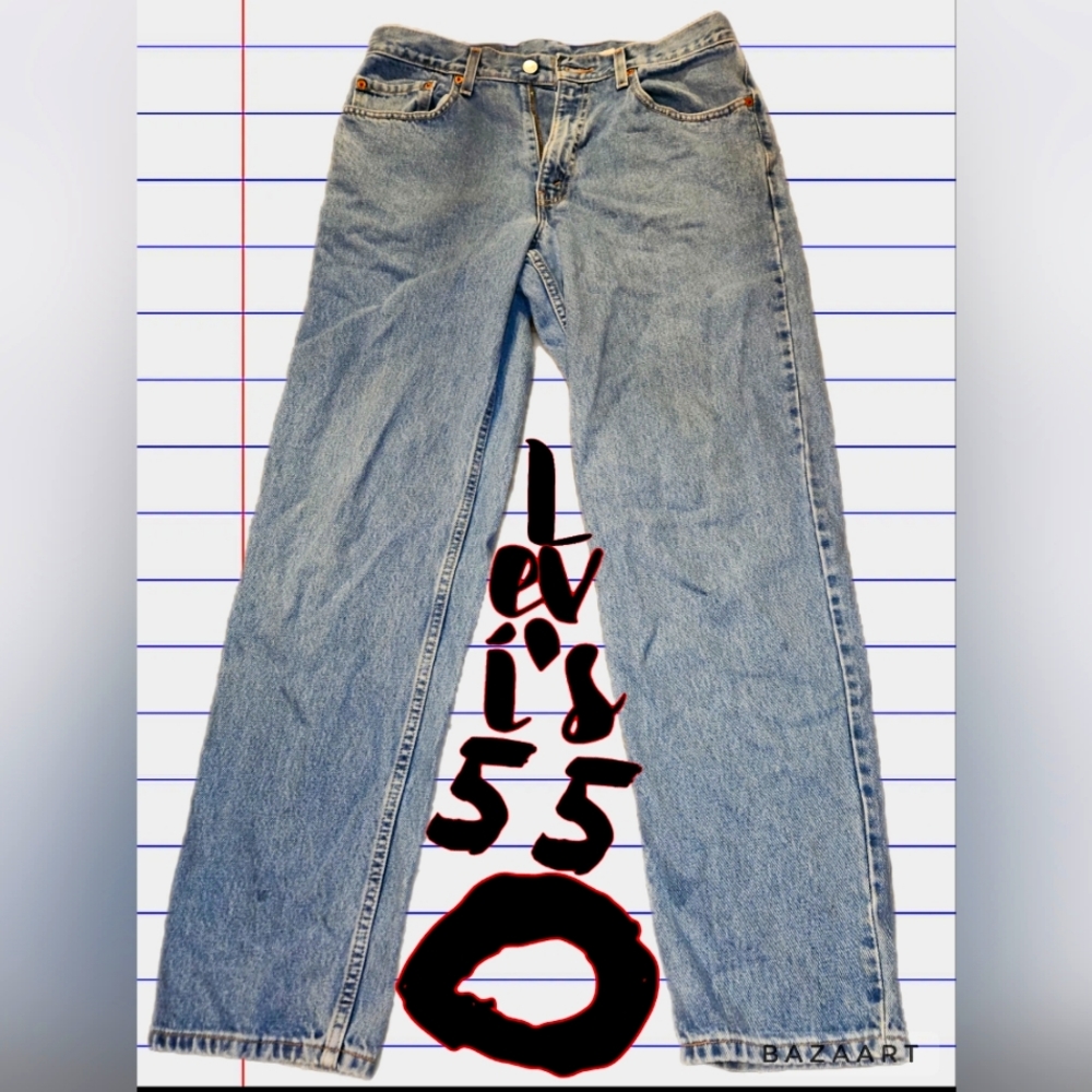 -Vintage Levi's 550 acid wash denim jeans men's size 34